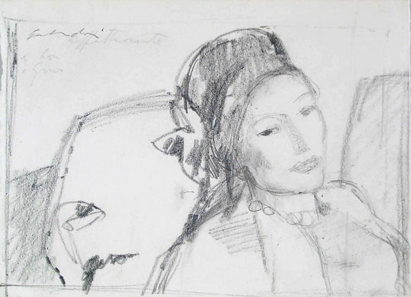 Aldo Salvadori, girl with a hat